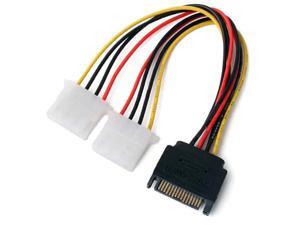 10pcs/lot 15 Pin SATA Male to 2 IDE Splitter Female Power Cable 10pcs/lot 15 Pin SATA Male to 2 IDE Splitter Female Power Cable