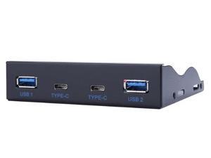 Dual 5Gb/s USB 3.1 Type-C + USB 3.0 HUB 19Pin USB to Dual USB3.0 USB-C adapte 3.5 Front Panel Floppy Disk Bay
