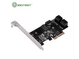 IOCREST SATA III 6g 5 ports controller card PCIe 3.0 x4 expansion card with Low Profile Bracket IOCREST SATA III 6g 5 ports controller card PCIe 3.0 x4 expansion card with Low Profile Bracket