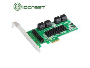 IOCREST SATA III 8 Ports Controller Card PCIe 2.0 x2 sata 6g expansion card with Low Profile Bracket support win10 IOCREST SATA III 8 Ports Controller Card PCIe 2.0 x2 sata 6g expansion card with Low Profile Bracket support win10