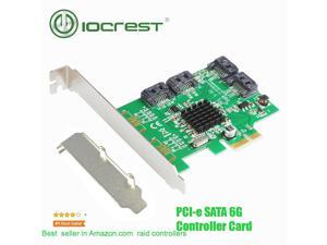 IOCREST PCI-e 4 Ports 6G SATA III 3.0 controller card Marvell 88SE9215 non raid pcie 2.0 x1 expansion card Low profile bracket IOCREST PCI-e 4 Ports 6G SATA III 3.0 controller card Marvell 88SE9215 non raid pcie 2.0 x1 expansion card Low profile bracket