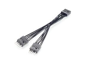 Motherboard 9Pin HD Audio 1 to 2 Port Multiplier Y Splitter Extension Cable Desktop internal Male to Female cable 10cm