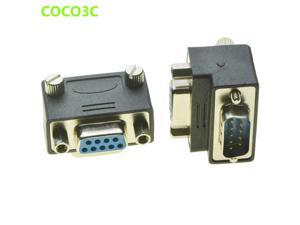 Right Angle DB9 Adapter 9 PIN RS232 Male to Female Serial Extension Cable with screws pannel 90 Degree COM Connector Right Angle DB9 Adapter 9 PIN RS232 Male to Female Serial Extension Cable with screws pannel 90 Degree COM Connector