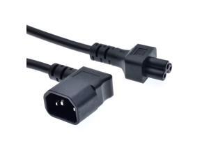 IEC 320 C14 Male Plug to C5 Female Adapter Cable IEC 3 Pin Male to C5 Micky.PDU PSU Power Converter Cord ,30CM IEC 320 C14 Male Plug to C5 Female Adapter Cable IEC 3 Pin Male to C5 Micky.PDU PSU Power Converter Cord ,30CM