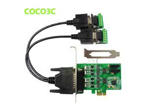 PCI express 2 ports Serial RS422 RS485 card PCI-e to Dual RS-422 RS-485 adapter PCIe Industrial I/O Card + low profile bracket PCI express 2 ports Serial RS422 RS485 card PCI-e to Dual RS-422 RS-485 adapter PCIe Industrial I/O Card + low profile bracket