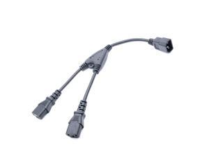 IEC 320 C14 Male to 2 x C13 Female Y Splitter Cable About 0.32M 1 pcs IEC 320 C14 Male to 2 x C13 Female Y Splitter Cable About 0.32M 1 pcs
