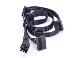 6 Pin 1 to  4 SATA 15Pin Power Supply Cable Port Multiplier for Seasonic FOCUS PLUS Gold FOCUS+ 850FX 750FX 650FX 550FX