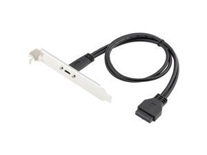 Desktop 20Pin Header Female to USB-C Cable with PCIe profile bracket 19P to USB Type-C Adapter Cable 50cm Desktop 20Pin Header Female to USB-C Cable with PCIe profile bracket 19P to USB Type-C Adapter Cable 50cm