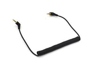3.5mm Male To Male Jack 4 Pole 90 Degree Plug Extension Aux Audio Coiled Spiral Cable 5ft 3.5mm Male To Male Jack 4 Pole 90 Degree Plug Extension Aux Audio Coiled Spiral Cable 5ft