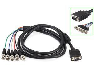 VGA HD-15 to 5 BNC RGB Video Cable for HDTV Monitor cable 1.5m VGA HD-15 to 5 BNC RGB Video Cable for HDTV Monitor cable 1.5m
