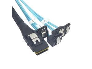 100cm Mini SAS 4i SFF-8087 36 Pin Host to 90 Degree Angled 4 SATA 7Pin Target HDD Hard Drive Splitter Cable 10Gbps 100cm Mini SAS 4i SFF-8087 36 Pin Host to 90 Degree Angled 4 SATA 7Pin Target HDD Hard Drive Splitter Cable 10Gbps