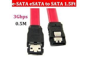 0.5m eSATA to SATA EXTERNAL Shielded Cable Lead Serial data Cable, Secure Latching, up to 3Gbps speed 0.5m eSATA to SATA EXTERNAL Shielded Cable Lead Serial data Cable, Secure Latching, up to 3Gbps speed