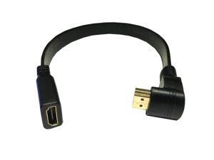 1FT Flat Slim High Speed HDMI Extension Cable A Femaleto A Male 90 Degree Down Angle Cord AM/AF 1FT Flat Slim High Speed HDMI Extension Cable A Femaleto A Male 90 Degree Down Angle Cord AM/AF
