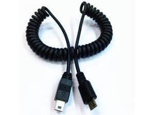 Spiral Coiled Micro USB B 5Pin M to Mini USB B 5Pin Male adapter adaptor Cable 1.5M 5FT Spiral Coiled Micro USB B 5Pin M to Mini USB B 5Pin Male adapter adaptor Cable 1.5M 5FT