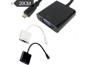 Micro HDMI Male to VGA Female Video Adapter Convertor No Audio 1080p HDTV 0.2M Micro HDMI Male to VGA Female Video Adapter Convertor No Audio 1080p HDTV 0.2M