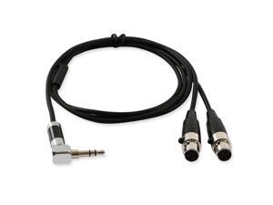 Right Angle 3.5mm Mini Stereo Male to 2 Mini XLR Female Breakout Y-Cable 3m Right Angle 3.5mm Mini Stereo Male to 2 Mini XLR Female Breakout Y-Cable 3m