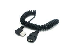150cm 90 Degree Right Angled USB 2.0 A Male Connector to Female Extension Stretch Cable 150cm 90 Degree Right Angled USB 2.0 A Male Connector to Female Extension Stretch Cable