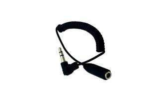 3.5mm Male To Female Jack 3 Pole 90 Degree Plug Extension Aux Audio Coiled Spiral Cable 0.6m 3.5mm Male To Female Jack 3 Pole 90 Degree Plug Extension Aux Audio Coiled Spiral Cable 0.6m
