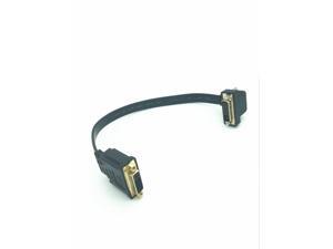 Flat Slim High DVI 24+5 Female to DVI 24+1 Male 90 Angled Cable 0.3m Flat Slim High DVI 24+5 Female to DVI 24+1 Male 90 Angled Cable 0.3m