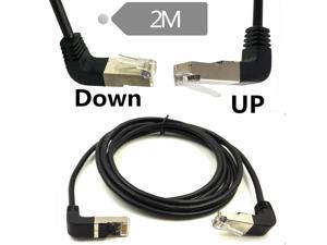 2m RJ45 Upward Male to RJ45 Male Downward 90 Degree Cat 5 Ethernet Cable Cord (Updown Male) 2m RJ45 Upward Male to RJ45 Male Downward 90 Degree Cat 5 Ethernet Cable Cord (Updown Male)