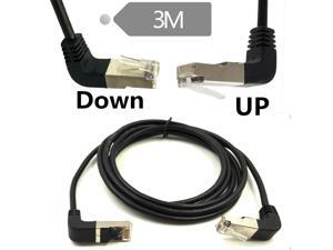 3m RJ45 Upward Male to RJ45 Male Downward 90 Degree Cat 5 Ethernet Cable Cord (Updown Male) 3m RJ45 Upward Male to RJ45 Male Downward 90 Degree Cat 5 Ethernet Cable Cord (Updown Male)