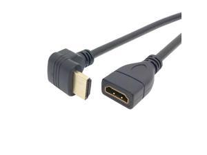 Down Angled 90 Degree Connector HDMI 1.4 with Ethernet & 3D Type A male to A female Extension Cable 0.5m Down Angled 90 Degree Connector HDMI 1.4 with Ethernet & 3D Type A male to A female Extension Cable 0.5m