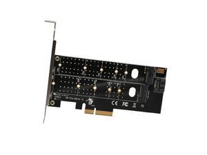 PCIe to M.2 dual NVMe SSD NGFF Riser card PCIE X4 adapter M Key B Key dual interface Expansion card