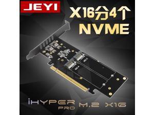 iHyper m.2 X16 TO 4X NVME  PCIE3.0 GEN3 X16 TO 4*NVME RAID CARD PCI-E VROC CARD RAID Hyper M.2X16 M2X16 4X X4 NVME*4 RAID