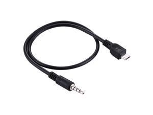 3.5mm Male to Micro USB Male Audio AUX Cable, Length: about 40cm