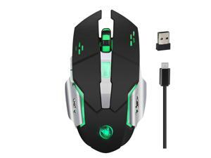 HXSJ M70GY Wireless Gaming Mouse Gaming Mice with Colorful Breathing Light & Charging Cable HXSJ M70GY Wireless Gaming Mouse Gaming Mice with Colorful Breathing Light & Charging Cable