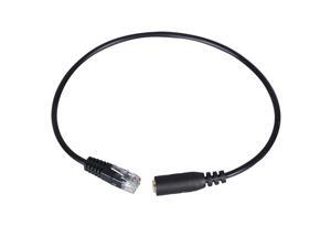 3.5mm Jack to RJ9 PC / Mobile Phones Headset to Office Phone Adapter Convertor Cable, Length: 38cm (Black) 3.5mm Jack to RJ9 PC / Mobile Phones Headset to Office Phone Adapter Convertor Cable, Length: 38cm (Black)