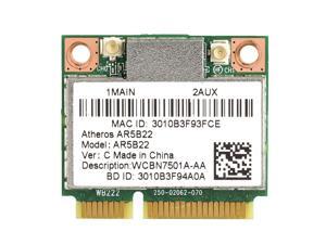 Atheros AR9462 AR5B22 WB222 WiFi Dual Band 2.4 & 5Ghz 300Mbps Bluetooth 4.0 Card
