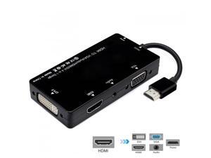 HDMI to VGA/Audio/HDMI/DVI 4in1 Dongle Adapter Multiport Splitter Converter For PS3 HDTV PC Monitor Projector HDMI to VGA/Audio/HDMI/DVI 4in1 Dongle Adapter Multiport Splitter Converter For PS3 HDTV PC Monitor Projector