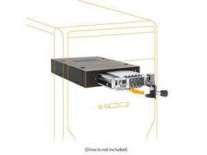 ICY DOCK Rugged Full Metal 25 SATA/SAS HDD & SSD Hot Swap Mobile Rack Cage for 35 Drive Bay with Key Lock & Thumb Screw - ToughArmor EX MB491SKL-B
