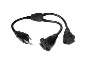 Cables Unlimited PWR-PSLIB-2 22-Inch Outlet Xtender Power Cord Splitter