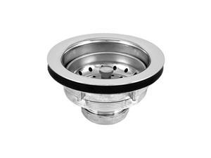 Dearborn L7 Lucky 7 Sink Basket Strainer Chrome Plated Brass Body w/ SS Basket Metal Post Heavy Locknut Rubber Stopper Thick Washer Machine Cut Threads.