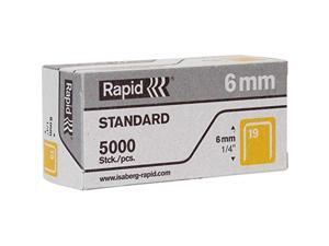 Rapid R23 No.19 Fine Wire 1/4 Staples - 0.25 Leg - 0.50 crown - 5000/Box Rapid R23 No.19 Fine Wire 1/4 Staples - 0.25 Leg - 0.50 crown - 5000/Box