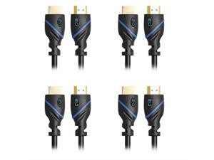 6ft (18M) High Speed HDMI Cable Male to Male with Ethernet Black (6 Feet/18 Meters) Supports 4K 30Hz 3D 1080p and Audio Return CNE74987 (4 Pack) 6ft (18M) High Speed HDMI Cable Male to Male with Ethernet Black (6 Feet/18 Meters) Supports 4K 30Hz 3D 1080p and Audio Return CNE74987 (4 Pack)