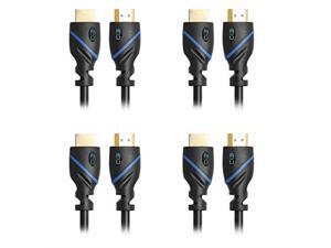 C&E High Speed HDMI Cable with Ethernet Black (3 Feet/09 Meters) Supports 4K 3D and Audio Return (4 Pack) C&E High Speed HDMI Cable with Ethernet Black (3 Feet/09 Meters) Supports 4K 3D and Audio Return (4 Pack)