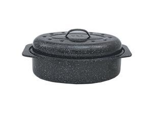 granite Ware 6106-2 F6106-2 covered Oval Roaster, 13 inches, Black