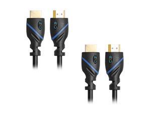 C&E High Speed HDMI Cable with Ethernet Black (6 Feet/18 Meters) Supports 4K 3D and Audio Return (2 Pack) C&E High Speed HDMI Cable with Ethernet Black (6 Feet/18 Meters) Supports 4K 3D and Audio Return (2 Pack)