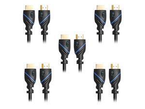 C&E High Speed HDMI Cable with Ethernet Black (15 Feet/04 Meters) Supports 4K 3D and Audio Return (5 Pack) C&E High Speed HDMI Cable with Ethernet Black (15 Feet/04 Meters) Supports 4K 3D and Audio Return (5 Pack)