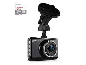 Amcrest Full-HD 1080p Dash camera AcD-830B (Black) car DVR Dashcam with 16gB Micro SD card, Suction cup Mounting Bracket, 160 Degree Wide Viewing Angle Amcrest Full-HD 1080p Dash camera AcD-830B (Black) car DVR Dashcam with 16gB Micro SD card, Suction cup Mounting Bracket, 160 Degree Wide Viewing Angle