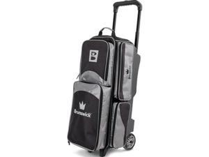 Brunswick Edge Triple Roller Bowling Bag, Silver Brunswick Edge Triple Roller Bowling Bag, Silver