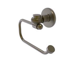 Allied Brass 2024ET-ABR Continental Collection Euro Style Tissue Twisted Accents Toilet Paper Holder Antique Brass