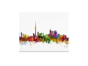 Toronto canada Skyline by Michael Tompsett, 16x24-Inch canvas Wall Art