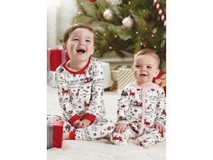 Mud Pie Unisex Very Merry Christmas Pajamas (Infant/Toddler) Red 9-12 Months