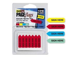 Redi-Tag 72020 Mini Arrow Page Flags Sign Here Blue/Mint/Red/Yellow 126 Flags/Pack Redi-Tag 72020 Mini Arrow Page Flags Sign Here Blue/Mint/Red/Yellow 126 Flags/Pack