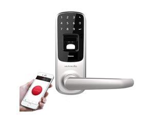 Ultraloq UL3 BT Bluetooth Fingerprint and Touchscreen Keyless Smart Door Lock, Satin Nickel