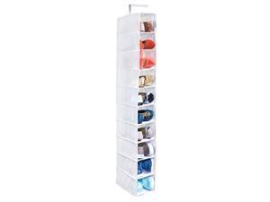 interdesign fabric hanging closet storage organizer, shelves for shoes, children's clothing, blankets, toys, accessories 6" x 11.75" x 50" white interdesign fabric hanging closet storage organizer, shelves for shoes, children's clothing, blankets, toys, accessories 6" x 11.75" x 50" white